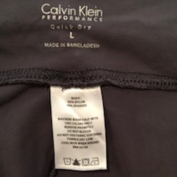 Calvin Klein Performance Activewear Capri Length Mid Rise Leggings Dk Gray Sz L - Picture 6 of 6